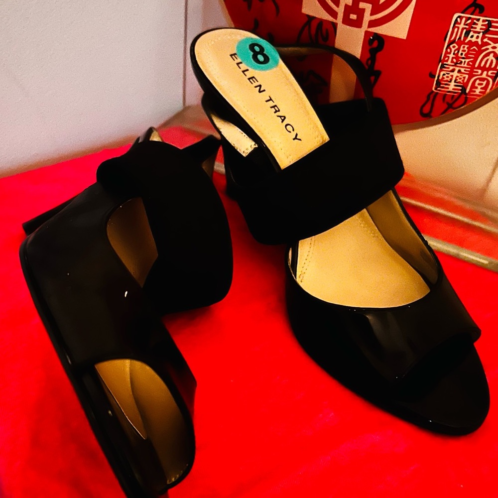 Ellen Tracy Open Toe Slingbacks